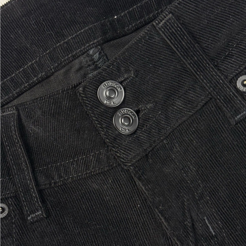 Hudson Jeans Women’s 26 Black Iconic Flair Corduroy Low-Rise Bootcut Pants Y2K - Picture 4 of 9